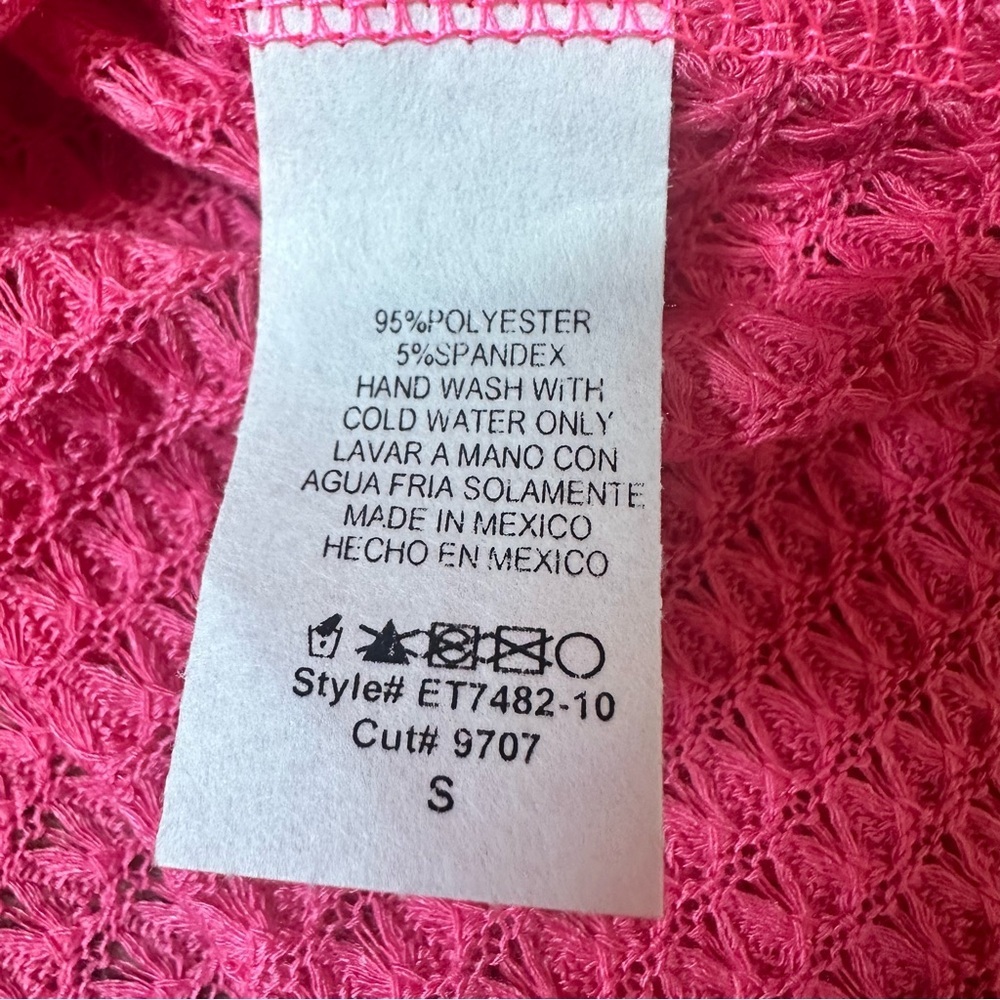NWOT Heimish Hot Pink Asymmetrical Blouse Size Small - Picture 9 of 9